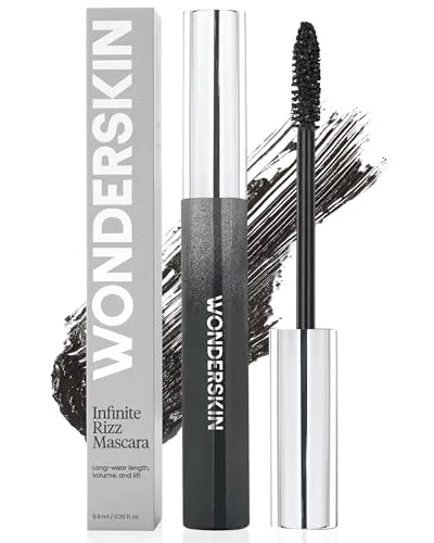 Wonderskin Infinite Rizz Mascara – Schwarze Volumen & Längen Mascara, langanhaltend, wisch- und wasserfest, verlängernd (Schwarz)
