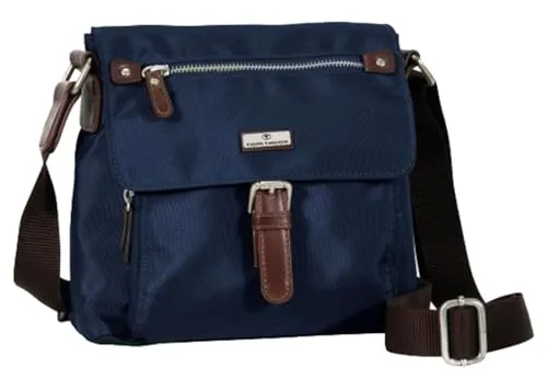 TOM TAILOR Rina Damen Überschlagtasche - Kleine Umhängetasche in Blau, verstellbare Schulterriemen und praktische Fächer für Smartphone und mehr