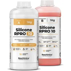 R PRO 10 Abformsilikon weich 1:1 - Modellieren & Gießen, ungiftiges Dubliersilikon für detailgenaue Abformungen, ideal für DIY-Harzformen und Schmuckherstellung.