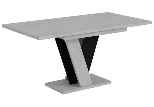 Altdecor Esstisch Schwarz, Rechteckig 90x75x120 cm - Moderner Esstisch aus robustem Holzwerkstoff mit spektakulärem Untergestell. Ideal für gesellige Abende mit Familie und Freunden, erweiterbar von 120 cm auf 160 cm für mehr Platz.