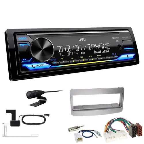 JVC KD-X472DBT Media Autoradio für Toyota Yaris Verso - 1-DIN Autoradio mit Bluetooth und DAB+, ideal für Toyota Yaris Verso (1999-2005). Genießen Sie Spotify Control und Sprachsteuerung mit JVC Remote App.