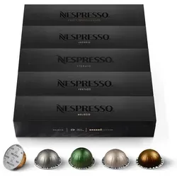 NESPRESSO VERTUO - 50 Kaffeekapseln für Gran Lungo und Double Espresso - Kaffee-Kapseln für VERTUO-Maschinen, mit einer Auswahl an mittleren und dunklen Röstungen für ein vollmundiges Geschmackserlebnis. Nachhaltig aus 85% recyclebarem Aluminium hergestellt.