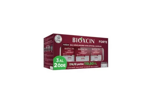 Bioxcin Haarpflege-Set Forte 3x300 ml Shampoo – 3 für 2 Angebot - Shampoos mit BIOCOMPLEX B11 für gesundes und kräftiges Haar, jetzt im attraktiven 3 für 2 Angebot!