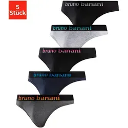 Bruno Banani Herren String, 5er-Pack in bunten Farben - Herrenunterhosen aus Jersey mit 95% Baumwolle und elastischem Bund, ideal für Komfort und Passform. Erhältlich in trendigen Farben und mit Logobund.