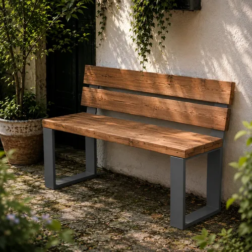 HAGO Tischbein HAGO24 Bankgestell - Anthrazit, hochwertige Bank Füße aus Stahl - Tischbeine für den robusten Bankbau im Industrial-Style, witterungsbeständig und bis zu 1.000 kg belastbar, ideal für Innen- und Außenbereiche.