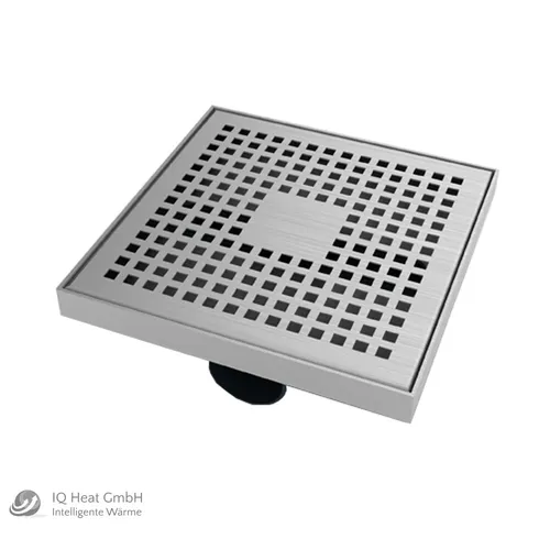 Bodenablauf Design Kare aus Edelstahl 200x200 mm - Quadratischer Bodenablauf aus hochwertigem Edelstahl, ideal für Duschen und Böden, sorgt für eine moderne Optik und hohe Langlebigkeit.