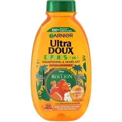 Ultra Sanftes 2-in-1 Kinder-Entwirrungs-Shampoo – Der König der Löwen - Das Ultra Sanfte 2-in-1 Kinder-Entwirrungs-Shampoo – Der König der Löwen von Garnier (300 ml) sorgt für müheloses Entwirren und Pflege von zartem Kinderhaar. Mit fruchtigem Duft und cremiger Textur für ein angenehmes Wascherlebnis.
