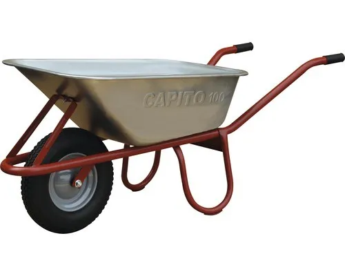 CAPITO Standard Schubkarre ALLCAR 100 Liter Tiefmulde - Schubkarre mit 100 Liter Tiefmulde und Gummirädern für hohe Stabilität, ideal für Garten- und Bauarbeiten.