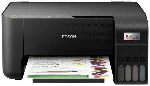 Epson EcoTank ET-2860 - WLAN Multifunktionsdrucker in Schwarz, kostengünstiges Drucken, Scannen und Kopieren mit integrierten Tintenflaschen