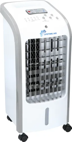 Lifetime Air Luftkühler 3-in-1 - Mobil mit Fernbedienung - Standventilator mit Luftkühler und Luftbefeuchter-Funktion für ein angenehmes Wohnklima. Mit 4-Liter-Wassertank, 3 Geschwindigkeitsstufen und praktischem Timer für individuellen Komfort.