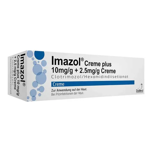 Imazol Creme Plus 25 G - Arzneimittel zur Behandlung von Hautpilzinfektionen, wirkt schnell und effektiv gegen unangenehme Symptome.