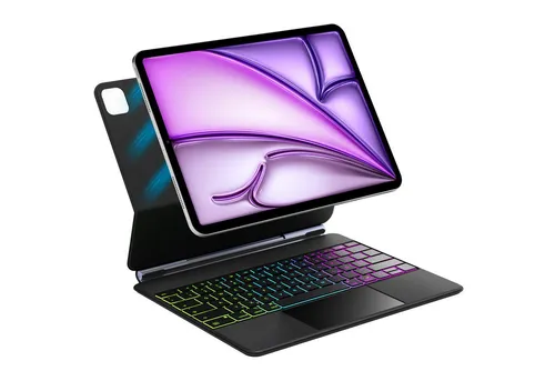 Inateck Magic Keyboard für iPad Air M3/M2 und iPad Pro 10.9/11/12.9 Zoll - Bluetooth-Tastatur mit Tastenbeleuchtung, ideal für komfortables Tippen und produktives Arbeiten unterwegs. Kompatibel mit iPad Air und Pro Modellen.