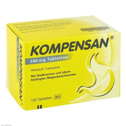 KOMPENSAN 340mg Tabletten - Bei Sodbrennen 100 St