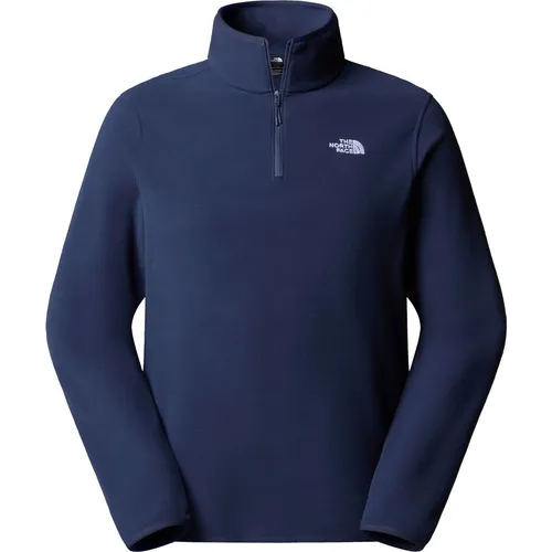 The North Face Glacier Fleece 1/4 Zip Jacket - Fleecepullover XL blau - Stylischer und flauschiger Fleecepullover aus 100% recyceltem Polyester in Blau (Gr. XL), ideal für den Alltag und bietet Stretch für optimale Bewegungsfreiheit.