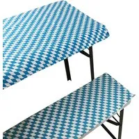 NYVI Bierbankauflagen Set NYVIGala 130x70 cm - Komfortable Bankauflagen und Tischdecke für Bierzeltgarnituren, aus robustem Materialmix für Langlebigkeit und einfache Pflege – ideal für jedes Fest!