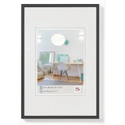 Walther New Lifestyle Kunststoff-Rahmen 070X100 SCHWARZ - Wand- & Tischbilderrahmen aus robustem Kunststoff, ideal für stilvolle Präsentation Ihrer Bilder in modernem Schwarz.