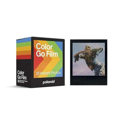 Polaroid Originals Polaroid Go Film Sofortbildkamera schwarz - Kompakte Sofortbildkamera für kreative Fotografie mit Schwarzrahmen-Filmen