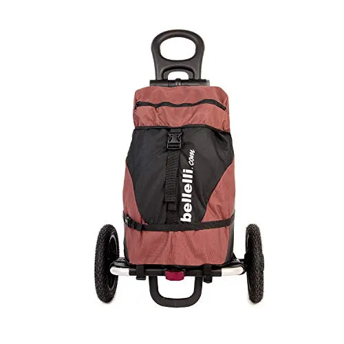 BELLELLI Traspo Warenkorb Tasche B-Tourist Angriff Schnell Brown 307850100 - Fahrradanhänger mit praktischem Schnellverschluss, ideal für den sicheren Transport von Einkäufen oder Ausrüstung.
