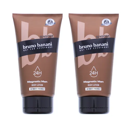 bruno banani Magnetic Man Body Lotion je 150 ml 24h Feuchtigkeit 2 x