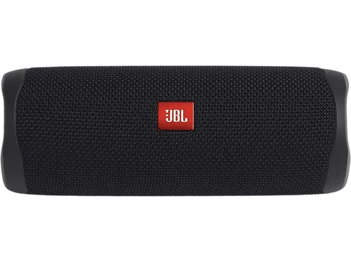 JBL FLIP 5 Schwarz - Tragbarer Bluetooth Lautsprecher - Lautsprecher, wasserdicht nach IPX7 für sorgenfreies Outdoor-Entertainment, beeindruckende 12 Stunden Wiedergabezeit und kraftvoller Sound mit JBL PartyBoost-Funktion.