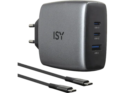 ISY IAC-5100-GY GAN Ladegerät universal, Grau
