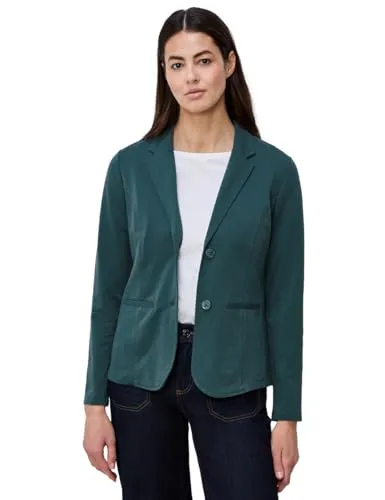 Street One Damen Basic Blazer aus Jersey - Eleganter Blazer aus Baumwollmix mit Reverskragen und Knöpfen, ideal für Business-Outfits und vielseitige Kombinationen.
