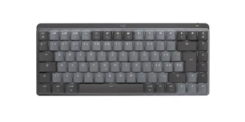 Logitech MX Mechanical Mini für Mac - Bluetooth Tastatur - Mechanische Tastatur mit Schweizer Layout, ideal für Mac & PC, bietet präzise Tastenanschläge und kabellose Freiheit in elegantem Space Grau.