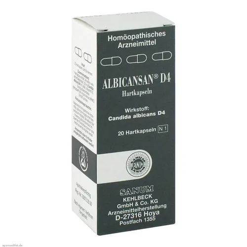 Albicansan D4 Kapseln - Arzneimittel zur Unterstützung des Immunsystems, ideal bei Candida-Überwucherung, apothekenpflichtig und leicht online erhältlich.