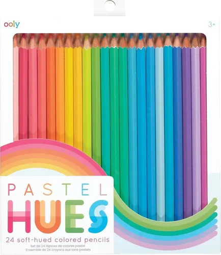 Ooly Buntstifte Pastell - 24 Stück - Kreatives Set für Kinder