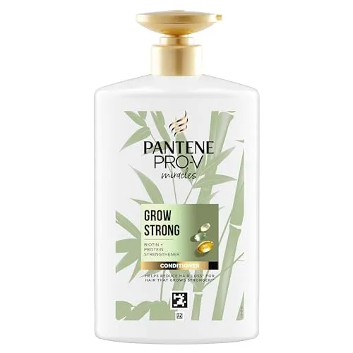 Pantene Pro-V Grow Strong Pflegespülung mit Biotin und Proteinverstärker 1000ml Pumpspender. Pro-V Miracles Pflegespülung Hilft, Haarverlust durch Haarbruch zu Reduzieren. Für Trockenes Haar