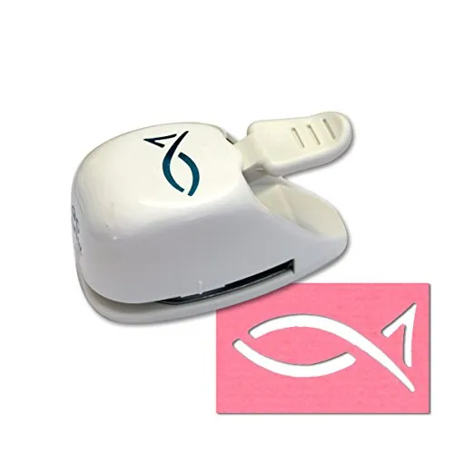 Artoz Papierstanzer - Kartenstanzer - "Fisch" 31mm - christliches Symbol - Stanze-Locher zum Kartenbasteln für Kommunion, Konfirmation, Einladungen, Hochzeit, Taufe und vieles mehr