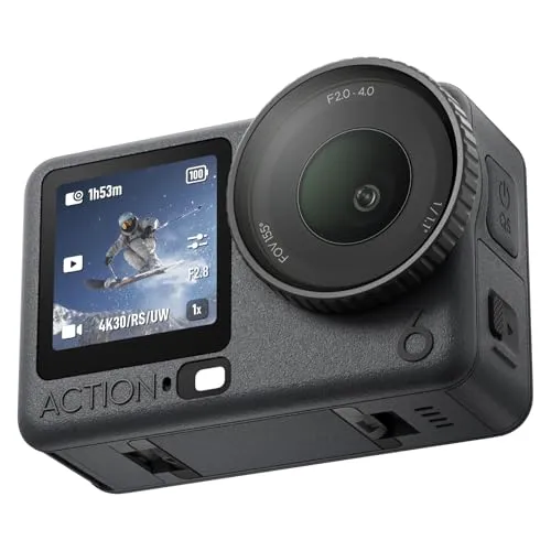 DJI Osmo Action 6 Standard-Combo – 8K Action-Cam mit 1/1,1″ Sensor - Fange jeden Moment in beeindruckendem 8K ein! Die kältebeständige Action-Cam mit variablem Blendenbereich von f/2,0-f/4,0 bietet optimale Aufnahmen bei jedem Licht. Ideal für Sport und kreative Vlogs.