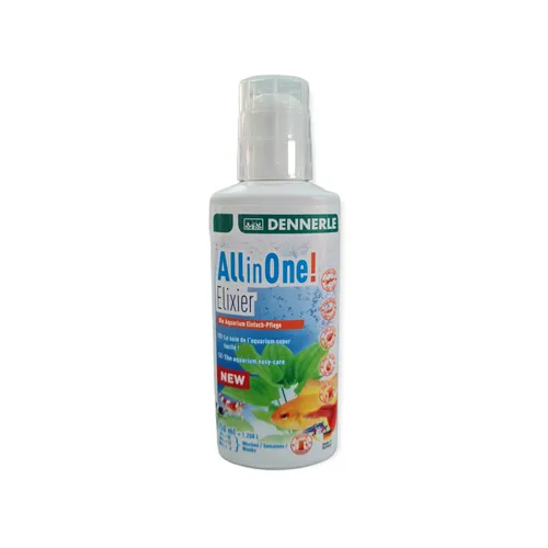 Dennerle All in One Elixir, 250 ml - Komplettpflege für Aquarien, ideal für Hobby-Einsteiger mit sichtbarem Erfolg in wenigen Wochen