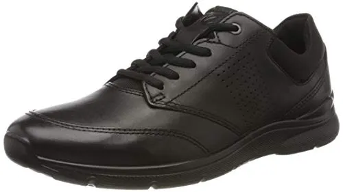 ECCO Herren Irving' Shoe, Schwarz, 47 EU - Herren-Sneaker aus hochwertigem Vollnarbenleder mit innovativer ECCO FLUIDFORM Technologie für optimalen Komfort und Flexibilität. Perfekt für den Alltag!