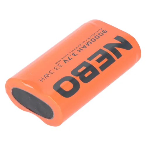 NEBO 2x21700 Li-Ion Akku 9000mAh – wiederaufladbar - Leistungsstarker NEBO 2x21700 Li-Ion Akku mit 9000mAh und 3,7V. Ideal für Nebo Taschenlampen, kompakt und sicher im Gebrauch. Genießen Sie eine zuverlässige Energiequelle ohne Memory-Effekt!