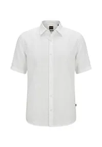 BOSS 50537382 Rash Shirt für Herren - Weiß, Lässig, Kurzarm - Stylisches Rash Shirt in Weiß für den modernen Mann. Aus hochwertiger Baumwolle gefertigt, bietet es hohen Tragekomfort und eignet sich ideal für lässige Sommerlooks. Perfekt für entspannte Anlässe.