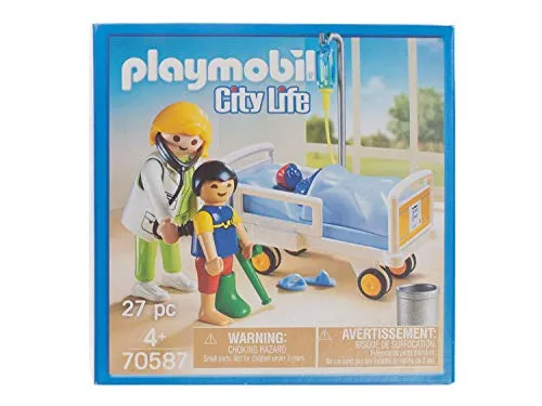 PLAYMOBIL City Life 70587 Hospital Kinderklinik Doktor Kind Krankenbett