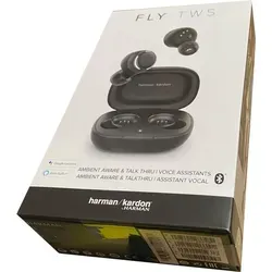 harman/kardon Fly True Wireless IE Kopfhörer Schwarz - Kabellose In-Ear Kopfhörer mit Touch-Steuerung und IPX5-Schutz. Ideal für Musik und Anrufe – bis zu 6 Stunden Akkulaufzeit für ungestörten Musikgenuss.