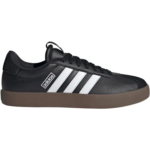 adidas VL Court 3.0 Sneaker Damen - Stilvoller Komfort in coreblack-ftw white - Schuhe: Der adidas VL Court 3.0 Sneaker bietet zeitloses Design und hohen Tragekomfort - ideal für Alltag und Skatepark mit weichem Wildleder-Obermaterial.