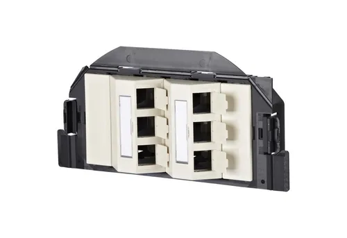 Metz Connect Anschlussdose E-DAT 6x8(8) GB2 pws - Anschlussdose für Unterflurmontage mit 6 geschirmten Buchsen, ideal für moderne Büro- und Wohnräume. Mit Staubschutz und separatem Erdungsanschluss für höchste Sicherheit.