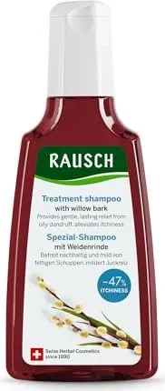 Rausch Shampoo Weidenrinden spezial 200 ml - Hochwirksames Shampoo für fettiges Haar, mit natürlichen Weidenrindenextrakten für eine sanfte Reinigung und ein frisches Haargefühl.