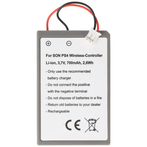 AccuCell Akku passend für den Playstation PS4 Controller, 3,7 Volt mit 700mAh