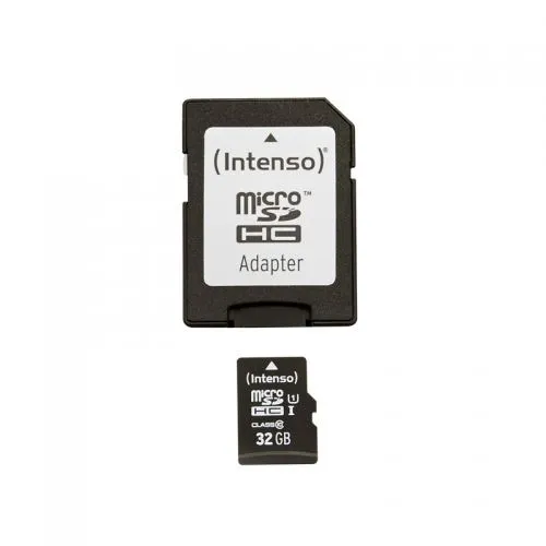 Intenso microSDHC Card 32GB - Premium Class 10 U1 - Speicherkarten für Tablets und Smartphones, ideal zur Erweiterung des internen Speichers mit 32GB Kapazität und einer Lesegeschwindigkeit von bis zu 90MB/s.