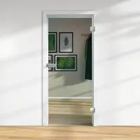 Glasdrehtür ESG Floatglas 1972 x 834 mm – Modern und Lichtdurchlässig - Moderne Glasdrehtür aus ESG Floatglas, ideal für Renovierungen. Einfacher Austausch von Zimmertüren, mehr Licht im Raum und passende Bohrungen für alle Zargen. Hochwertige Verarbeitung in Deutschland.