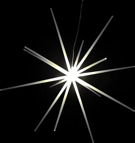 Mojawo 3D LED Stern zum Hängen - Weihnachtsbeleuchtung 51cm für Außen - Beeindruckender 3D LED Stern (51 cm) zur festlichen Weihnachtsbeleuchtung im Außenbereich. Mit 14 warmweißen LEDs, 8 Leuchtfunktionen und praktischer Timer-Funktion sorgt er für eine stimmungsvolle Atmosphäre.