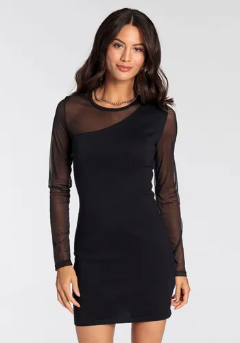 Strickkleid MELROSE, Damen, Gr. 38, schwarz - Feminin tailliertes Strickkleid von Melrose aus elastischem Feinstrick, ideal für sommerliche Anlässe. Weich und bequem auf der Haut, perfekt für Partys!