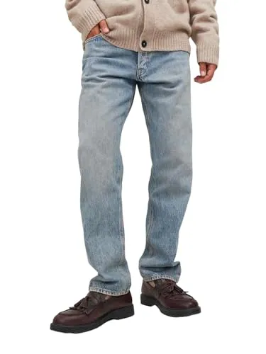 JACK & JONES Male Relaxed Fit Jeans JJICHRIS JJORIGINAL SBD 333 NOOS - Jeans in Relaxed Fit, locker geschnitten mit hoher Taille aus 95% Baumwolle und 5% recycelter Baumwolle für nachhaltigen Komfort.