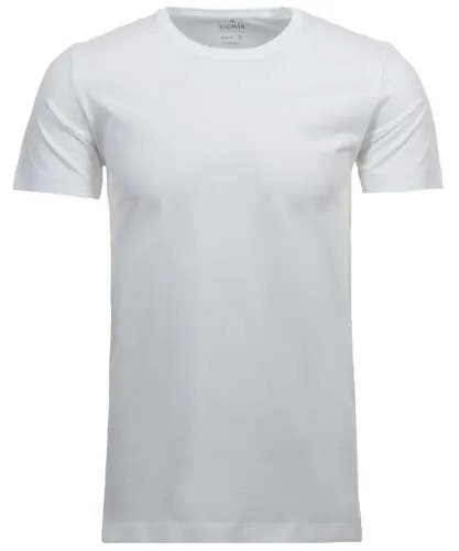 Ragman Herren 2 T-Shirt Doppelpack Bodyfit mit Rundhals, Weiß, M - T-Shirts für Herren, praktisches Doppelpack in klassischem Weiß, ideal für den täglichen Gebrauch und vielseitig kombinierbar.