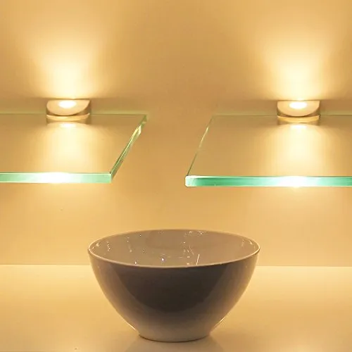 Kalb LED Glasregal Wandpaneel 900mm - Schweberegale mit modernem Design, stabilen ESG-Sicherheitsglas und effizienter Lichtverteilung durch 3 LEDs pro Clip – ideal für stilvolle Beleuchtung in jedem Wohnraum.