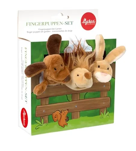 Sigikid Fingerpuppenset - Garten, witzige Tiercharaktere für kreatives Spiel und Sprachentwicklung bei Babys und Kleinkindern